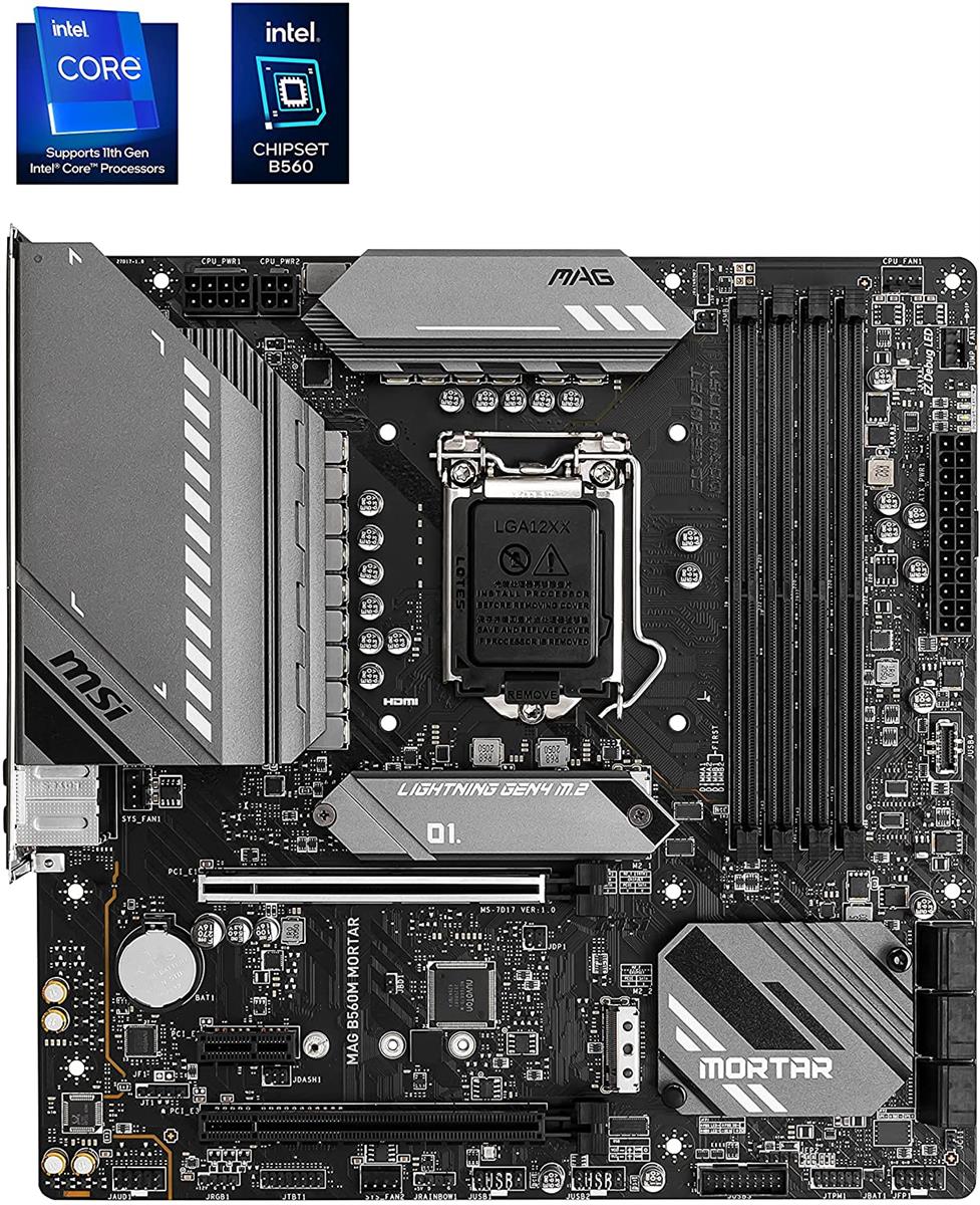 MSI Motherboard B560m MAG Mortar Used with box MSI Motherboard B560m MAG Mortar Used with box